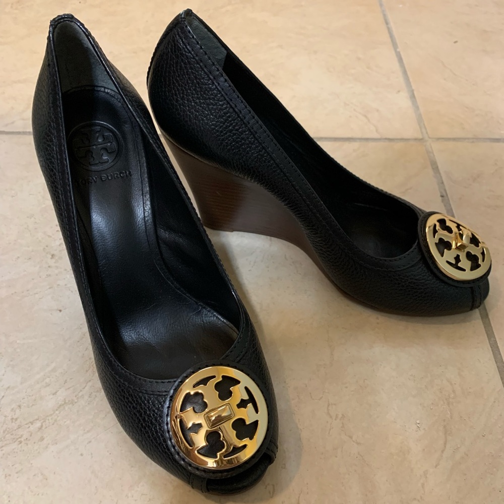 Tory Burch Peep Toe Wedge *NEVER WORN!*